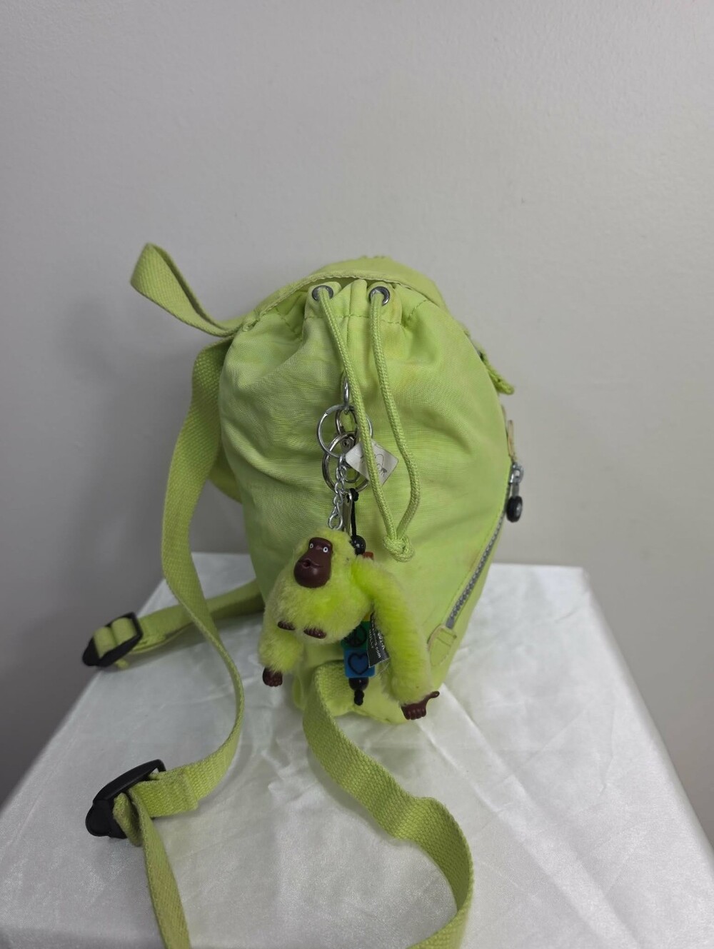 Kipling Neon Green Nylon Mini Backpack - Picture 4 of 10